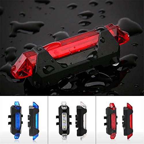 LED-Fahrradrückleuchte USB Aufladbare Fahrrad Hinten Nacht Sicherheitslicht Radfahren - 4
