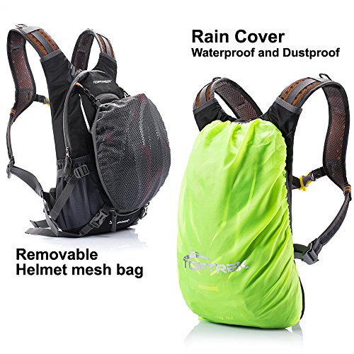 Toptrek Ultraleicht Fahrradrucksack Wasserdicht mit Regenschutz 18L Trinkrucksack Fahrrad Sportrucksack Radsport Rucksack für Herren/Damen - 4