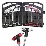 El kit contiene: Estrella / Torx T-Handle Driver: T10 x 75 mm, T15 x 75 mm, T20 x 100 mm, T25 x 100 mm, T30 x 150 mm, T40 x 150 mm, T45 x 200 mm, T50 x 200 mm.