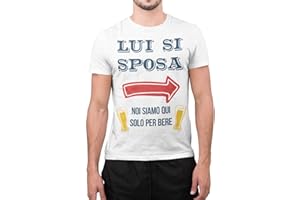 Niscioma T-Shirt Simpatica Uomo con Stampa Ironica Addio al Celibato Magliette Divertenti Stampate
