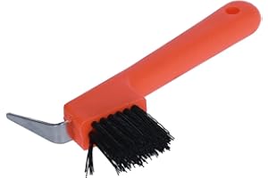 Shires EZI-GROOM Hoof Pick/Brush Orange