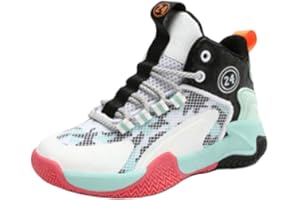 CZHIHANEG Chaussures de Basket-Ball, Chaussures de Basket-Ball pour Enfants, Chaussures de Sport avec Velcro, Chaussures de Sport