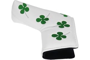 MamimamiH Golfschlägerhaube, Schlägerhaube, Kleeblatt, bestickte Klinge für alle Marken Scotty Cameron Ping Taylormade Odyssey