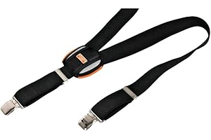 Bahco 4750-BWC-1 Black Padded Adjustable Work Braces with Heavy Duty Trouser Clips