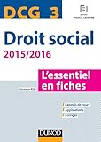 DCG 3 - Droit social 2015/2016 - 6e éd. - L'essentiel en fiches