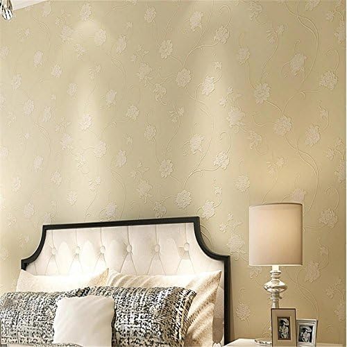 CLOERE Garden series, 3D simple carved nonwoven wallpaper and wall decorative wall sticker , yellow