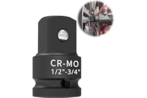 Hugwish adaptateur douille 1/2 auf 3/4, acier chrome - molybdène(CR-MO), reducteur carre, raccord douille, adaptateur cliquet