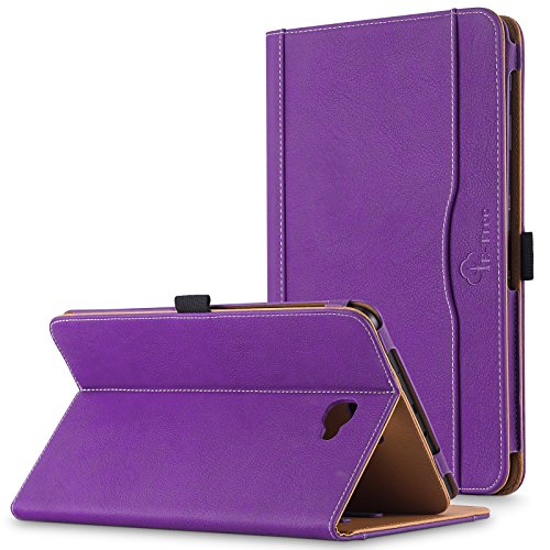 Galaxy Tab A 10.1 Hülle, E-Tree Smart Hülle Schutzhülle Tasche Folio PU-lederne Cover für Samsung Galaxy Tab A 10.1" (SM-T580 / T585) Tablet - Lila
