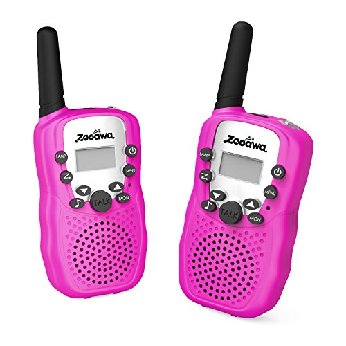 Preisvergleich Produktbild Zooawa Funkgerät Walkie Talkie Gegensprechanlage Handfunkgerät , Interphone mit 3.75KM Reichweite 12 Kanäle VOX Taschenlampe Funkgerät (2er-Set, Magenta)