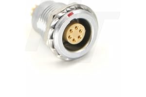 HANGTON CONNECT HangTon 1B EGG.306 6 Pin Socket Connector, Panel Mount Socket, Circular Metal Push-Pull Quick-Lock Solder