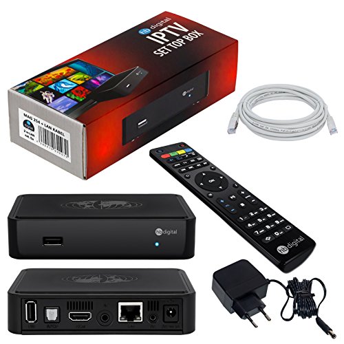 MAG 254 Original IPTV SET TOP BOX Multimedia Player Internet TV IP Receiver + HB Digital LAN Kabel