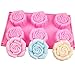 Produktbild 6 Mulden 3D Rose Form DIY Silikonform für Seife Kuchen Lebensmittel Pudding