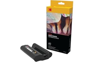 KODAK PHC40 Couleur – Cartouche et papiers 40 photos format 10 x 15 cm (Compatible imprimante KODAK PD450, PD480, PD450WIFI et PD460)