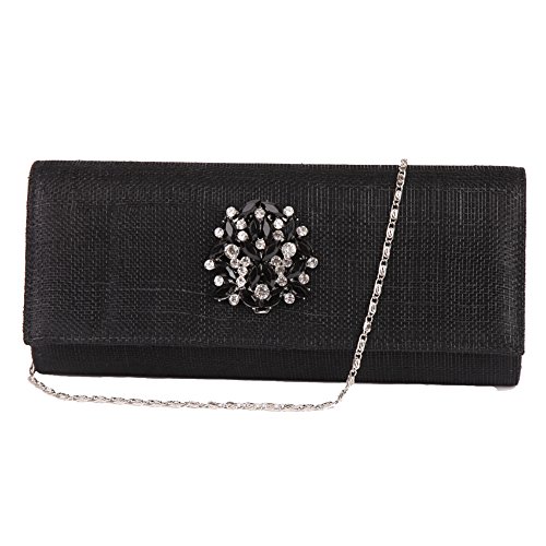 Koola's hats Lady Black Wedding Clutch Handbag