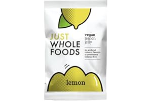 3 x Just Wholefoods Natural Lemon Real Fruit Flavoured Jelly Crystals 85g
