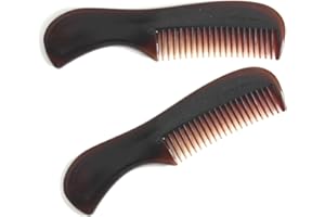 Beard & Moustache Comb - The Beard and The Wonderful Pocket Sized Beard Combs for Men | Stylish & Fine Tooth Comb for On-the-go Men's Grooming | Pack of 2 Moustache & Beard Styling Comb
