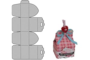 BOWTONG Caja regalo Molde troqueles corte metal DIY Caja dulces navideños Troquelados Plantilla acero carbono Molde plantilla Álbum fotos Grabado relieve Álbum recortes Manualidades Fabricación moldes