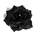 1 Pair of Large Fabric Carmen Roses Flamenco Dancer Hair Clip Slide in Crimson Red and Black