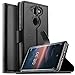 Produktbild KuGi Nokia 8 Sirocco Hülle Case, Nokia 8 Sirocco Wallet Case, Brieftasche Case Hülle PU Kunstleder Flip Case mit Standfunktion Kartenfächer und Bargeld für Nokia 8 Sirocco Smartphone.Schwarz