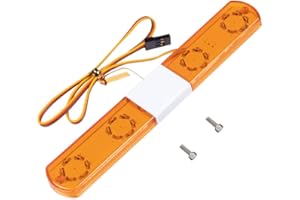 MOCHALIGHT RC Car Light LED Flash Lights Alarm Lamp Compatible for 1/14 Tamyia Truck Dump Drift Trx-4 Trx-6 Scx-10 1/10 RC Crawler 145mm yellow