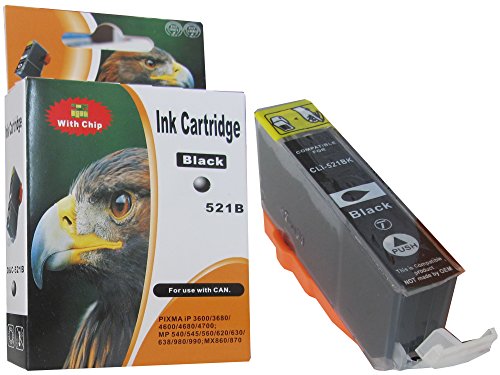 10 Druckerpatronen komp. für CANON PGI-520BK CLI-521BK CLI-521C CLI-521M CLI-521Y 2 x schwarz 2 x photoschwarz 2 x blau 2 x rot 2 x gelb - 3