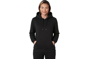 Ljus & skugga fleece pullover huvtröja bomullsblandning känguruficka