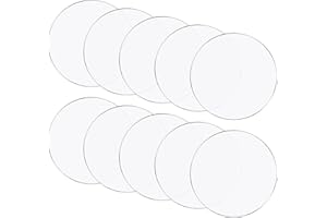 BREMOROU 10 Stück Acrylscheiben Klare Acrylplatten Rund 10cm Acrylscheibe Rund Transparente Runde Acryl Rohlinge Scheiben Acrylscheibe Kreis Acrylplatte Rund Für Diy Bildrahmen Gemälde Handwerk Display