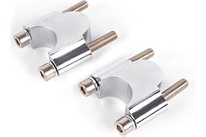 Styre Riser Aluminiumlegering 28mm Silver Svart Klämma Kit för Motorcykel Höjdjustering(28mm