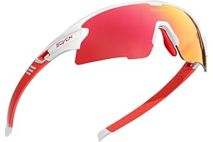 SCVCN Gafas de sol polarizadas Deportivas Ciclismo con 3 lentes intercambiables Hombres Mujeres