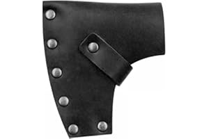 MiOYOOW Gaine de Hache, Housse Lame Hache en Cuir Étui Protection Hache Sac Brun Hache avec Sangle Réglable pour Extérieur Camping Randonnée Chasse