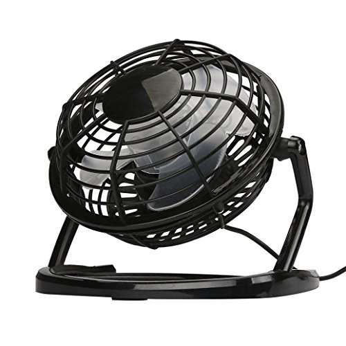 Ularma MIni Fan USB Ventilator Schreibtisch Kühler Super Silent Diameter 96mm (Schwarz) - 3
