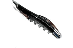 Original Forge de Laguiole Kellnermesser Sommelierbesteck - Griff schwarzes Büffelhorn - Edelstahl glänzend, neues Modell