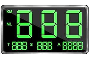 CLENP Compteur De Vitesse GPS HUD, Tête De Vitesse GPS De Voiture Affichage U-p HUD MPH Compteur De Vitesse Numérique Altitud-e C80 Moniteur