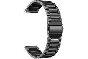 Techmount 20MM Ultra Luxury Stainless Steel Black Metal Chain Strap Band Compatible With Noise X-Fit 1 Evolve 2 Colorfit Brio