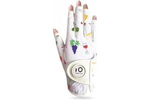 ‎FINGER TEN FINGER TEN Golfhandschuhe Damen Leder Links Rechts Hand Golfhandschuh Golf Handschuhe mit Ball Marker Wert 1 Stück Handschuh, Rain Grip Griff Linke Rechte Golfer