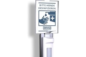 SWAVGO - Infotafel für Hygienestation mit Desinfektionsspender (Info Tafel Manual)