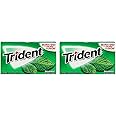 Trident Sugar Free Chewing Gum Spearmint, 14 Sticks, 26 g (Pack of 2)