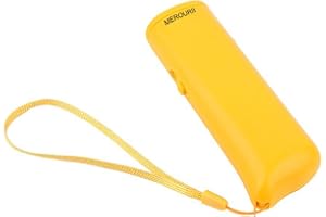 AILOVA Appareil de Contrôle Anti-aboiement pour Chien, 3 en 1 Ultrasonique Entraîneur de Contrôle de Répulsif de Formation de Chien-sans Batterie CTJJ2Z (Jaune)