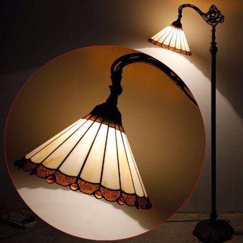 Leonora 12inch Tiffany Hanging-Floor Lamp