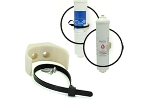 CHICKEN COOPER Supporto per filtro dell'acqua del frigorifero, set di montaggio morsetto, clip di fissaggio rapido, compatibile con filtro dell'acqua di LG, Waterdrop, Samsung (1, diametro 50 mm)