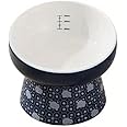 Omazing Ceramic Pet Bowl, Cat Puppy Feeding bowl, Tilted Heightened Cat Bowl, Non-Slip Protection Pet Spine