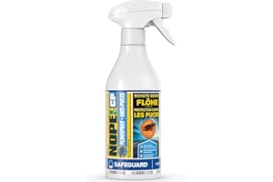 NOPE! CP Anti-Puces - Spray 500 ML - Spray Anti-Puces Maison - Intérieur et Extérieur - Durable, Inodore et à Base d'eau - Élimine Les puces à Tous Les stades