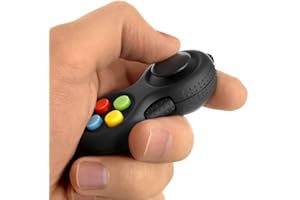SUNERLY Fidget Pad avec 8 fonctions de 2ème génération Fidget Toy Controller Réducteur de stress Hand Shank Fidget Cube, parfait pour soulager le stress et l'anxiété, soulager le stress, TDAH, autisme