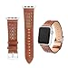 Produktbild Kobwa 38 mm 42 mm ausgehöhltes geschnitzt Mustern aus echtem Leder Ersatz Band Strap für Apple Watch iWatch mit Exquisite Verpackung