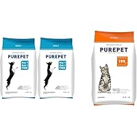 Purepet Chicken & Veg Adult Dog Food, 1.1kg, Buy 1-Get 1 Free & Mackerel Adult Cat Food, 1.2 kg