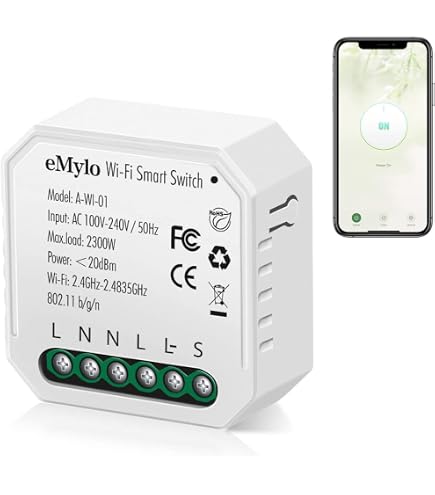 Interruttore Intelligente WiFi COLOROCK MINI 2 Vie | Modulo Relè Compatibile Con Alexa E Google Home | Controllo Da App Smart Life | 16A