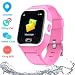 Produktbild ONEBUYONE Children es Smart Watch mit Precision GPS Quadruple Positioning Waterproof SIM Card Slot HD Touch Screen Watch für Girls Boys,Pink