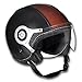 Produktbild vidaXL Motorrad Sturzhelm Motorradhelm Rollerhelm Jethelm S schwarz & Braun 150010
