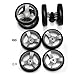 (Spare Parts) Zeta Vooom Wheels - Full SET - GREY x8 Stroller Pushchair Buggy