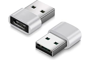 Nuevo Adaptador USB C a USB Macho, Conectores OTG de Abrity [Paquete de 2] compatibles con computadoras portátiles, Bancos de energía, Cargadores, Samsung Galaxy S20 y más Dispositivos Tipo C
